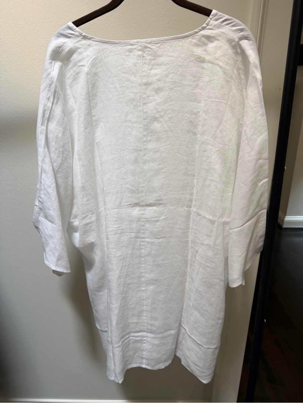 Eileen Fisher White Linen V-Neck Tunic XL NWT - Picture 4 of 4